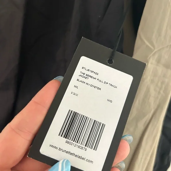 NWT Brunette the Label Size S/M Serena Full Zip Track suit Jacket - Picture 2 of 3